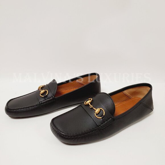 GUCCI SHOES MENS DRIVER HORSEBIT MOCCASINS BLACK LEATHER LOAFERS sz 11G 11.5 - Picture 4 of 16
